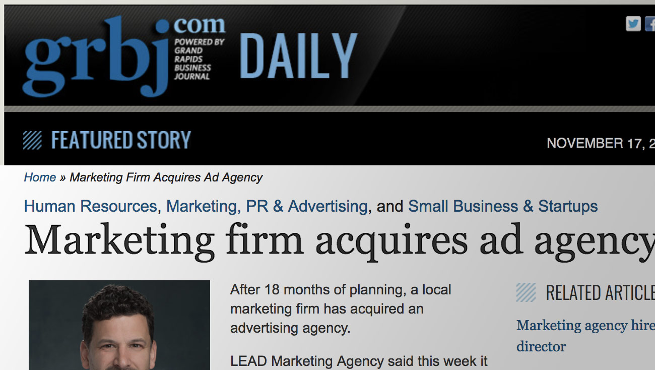 Grand Rapids Marketing Agency Acquires Advertising and Design