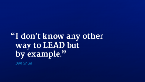 Don Shula marketing quote lead by example