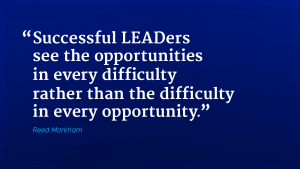 Reed Markham marketing quote successful leaders see opportunities