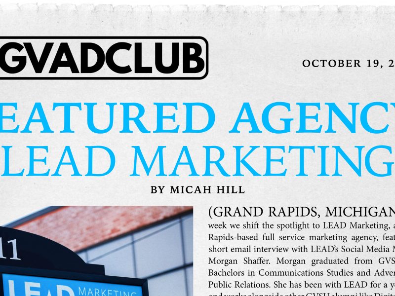 GV Ad Club news article about Lead Marketing