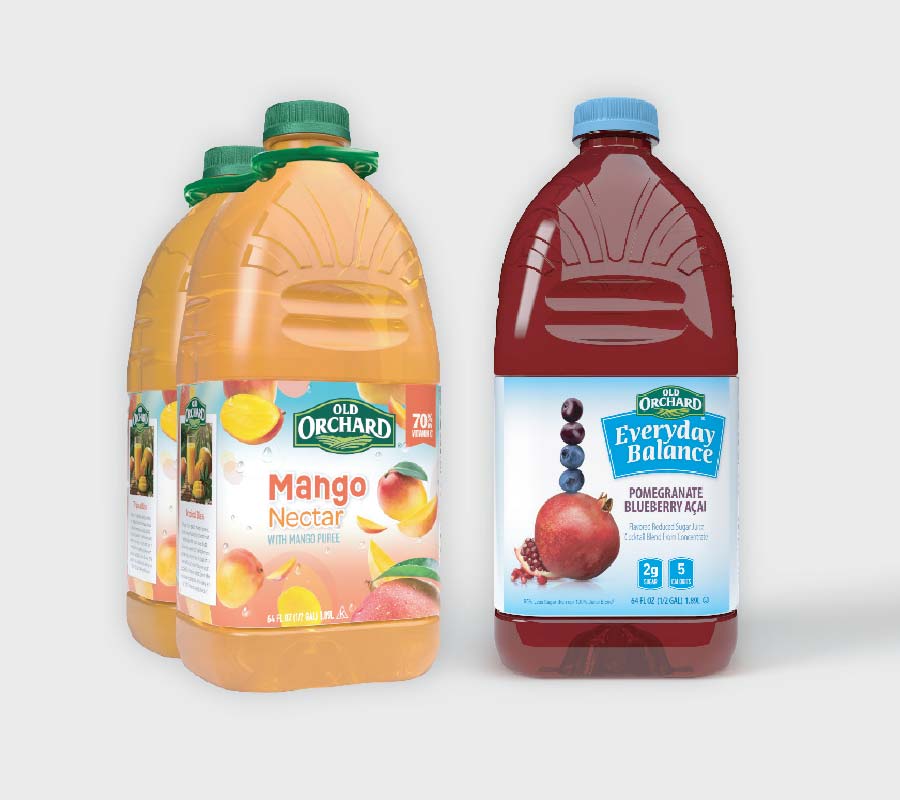 product label designs for Old Orchard Brands