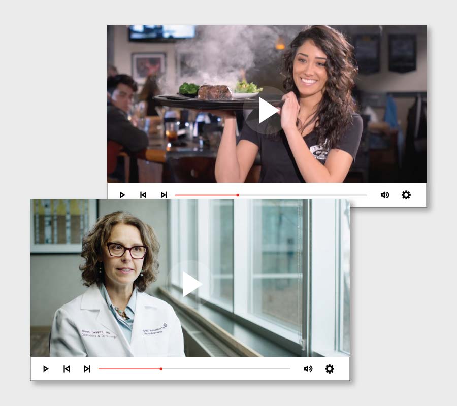 Video production by LEAD Marketing Agency for Brann's Steakhouse and Spectrum Health