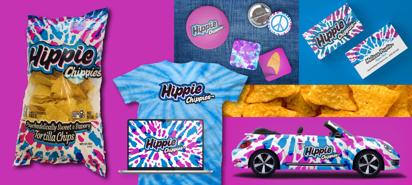 brand design and implementation for Hippie Chippies by LEAD Marketing Agency