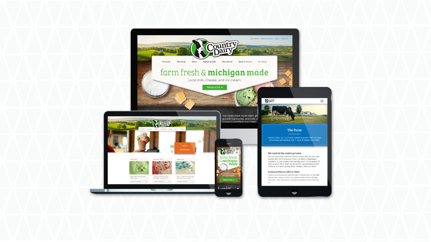 website with blog designed and developed by LEAD Marketing Agency for Country Dairy